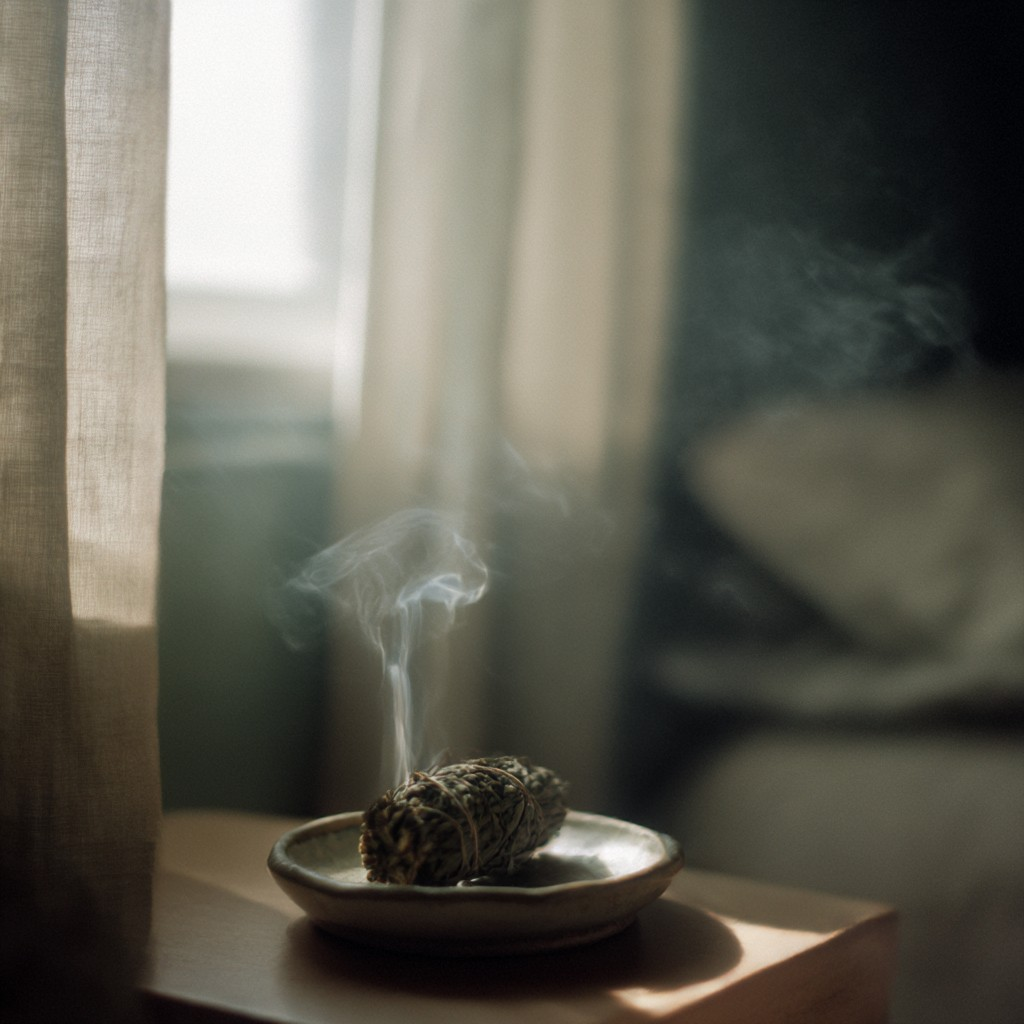 Smudging with Mugwort